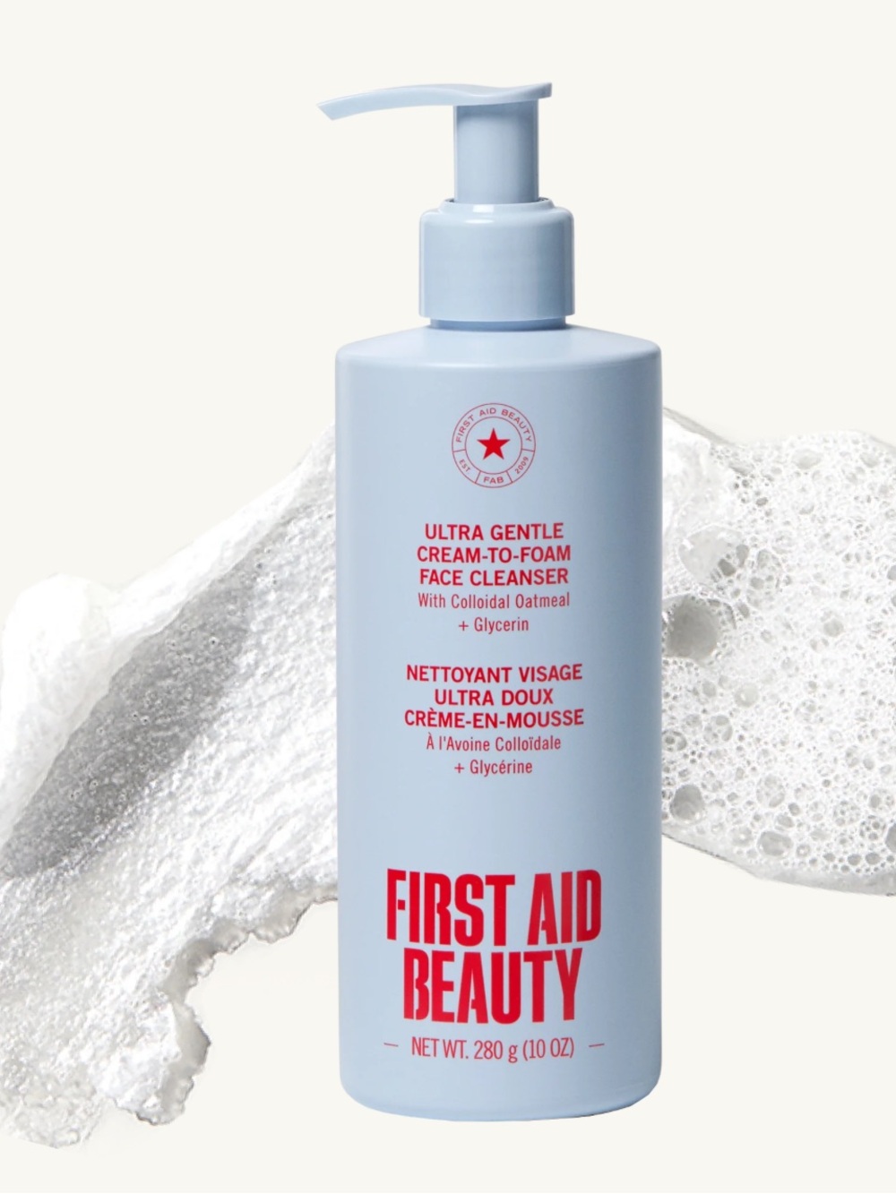First Aid Beauty Light Blue Ultra Gentle Cream-to-Foam Face Cleanser